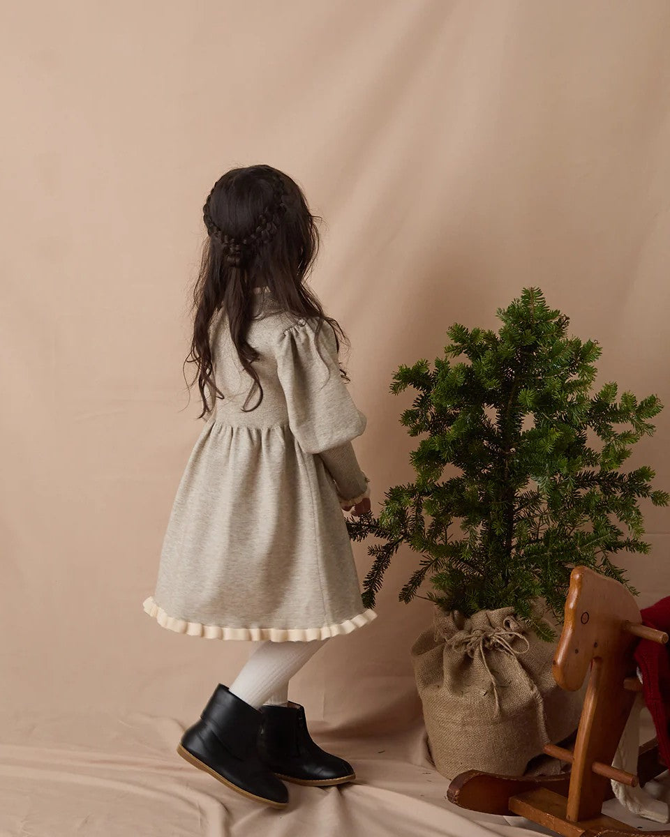 バイカラーフリルニットワンピースriz