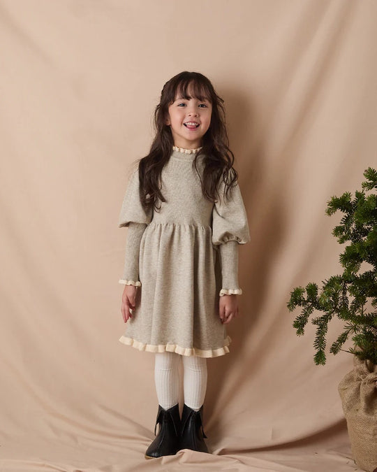 バイカラーフリルニットワンピースriz