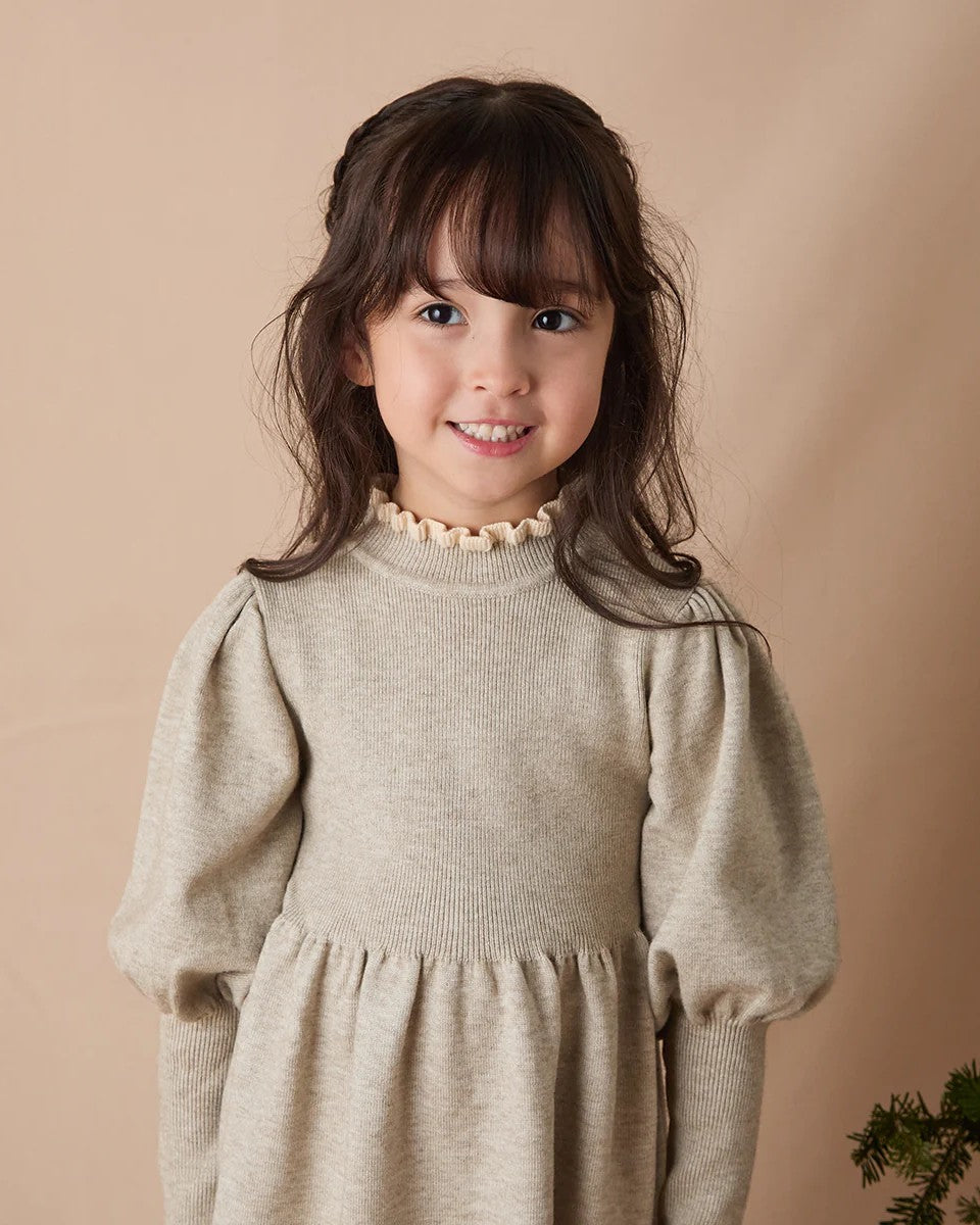 バイカラーフリルニットワンピースriz