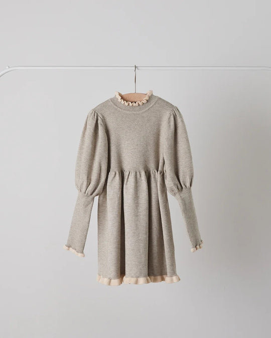 バイカラーフリルニットワンピースriz