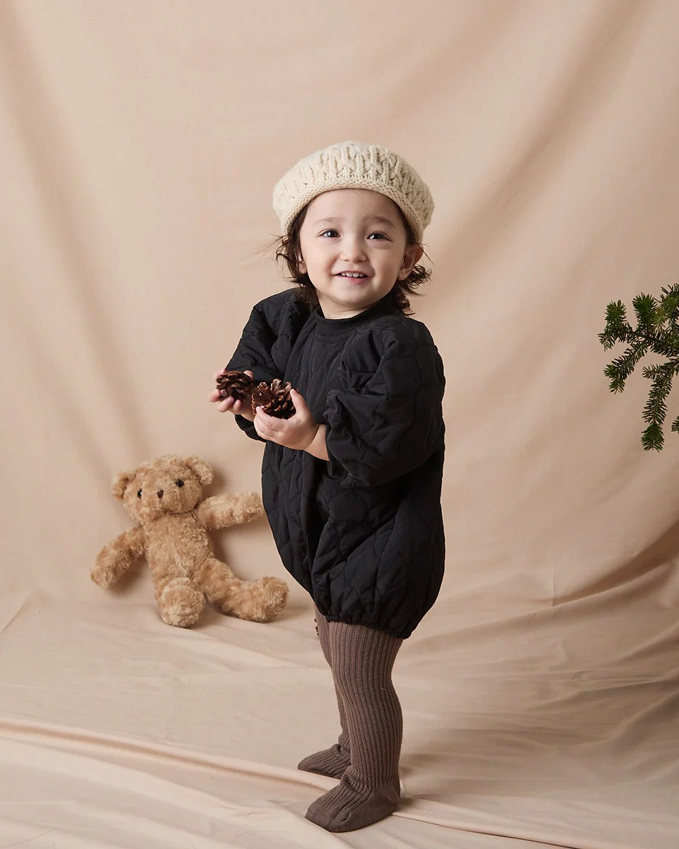 キルティングベビーロンパースriz