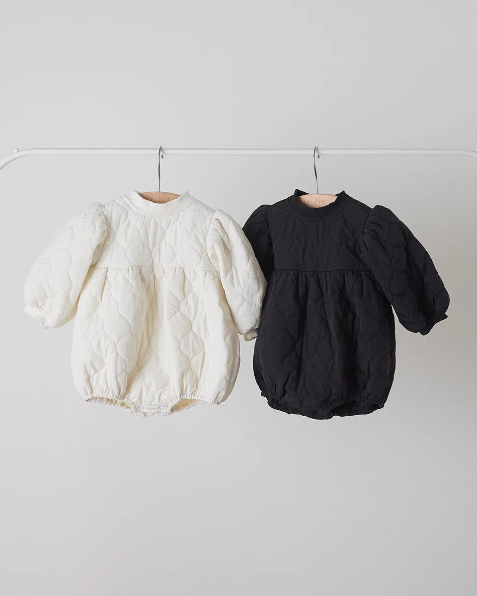 キルティングベビーロンパースriz