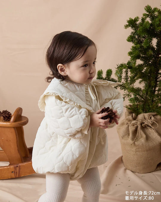 キルティングベビーロンパースriz