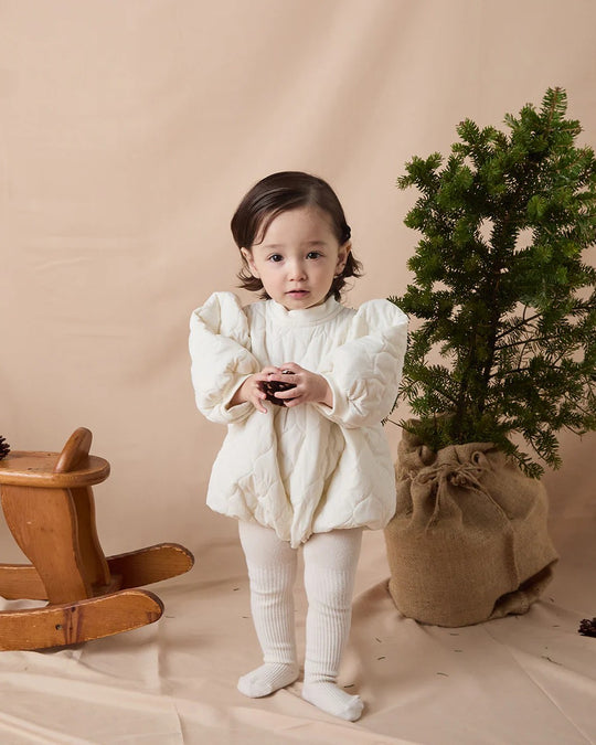 キルティングベビーロンパースriz