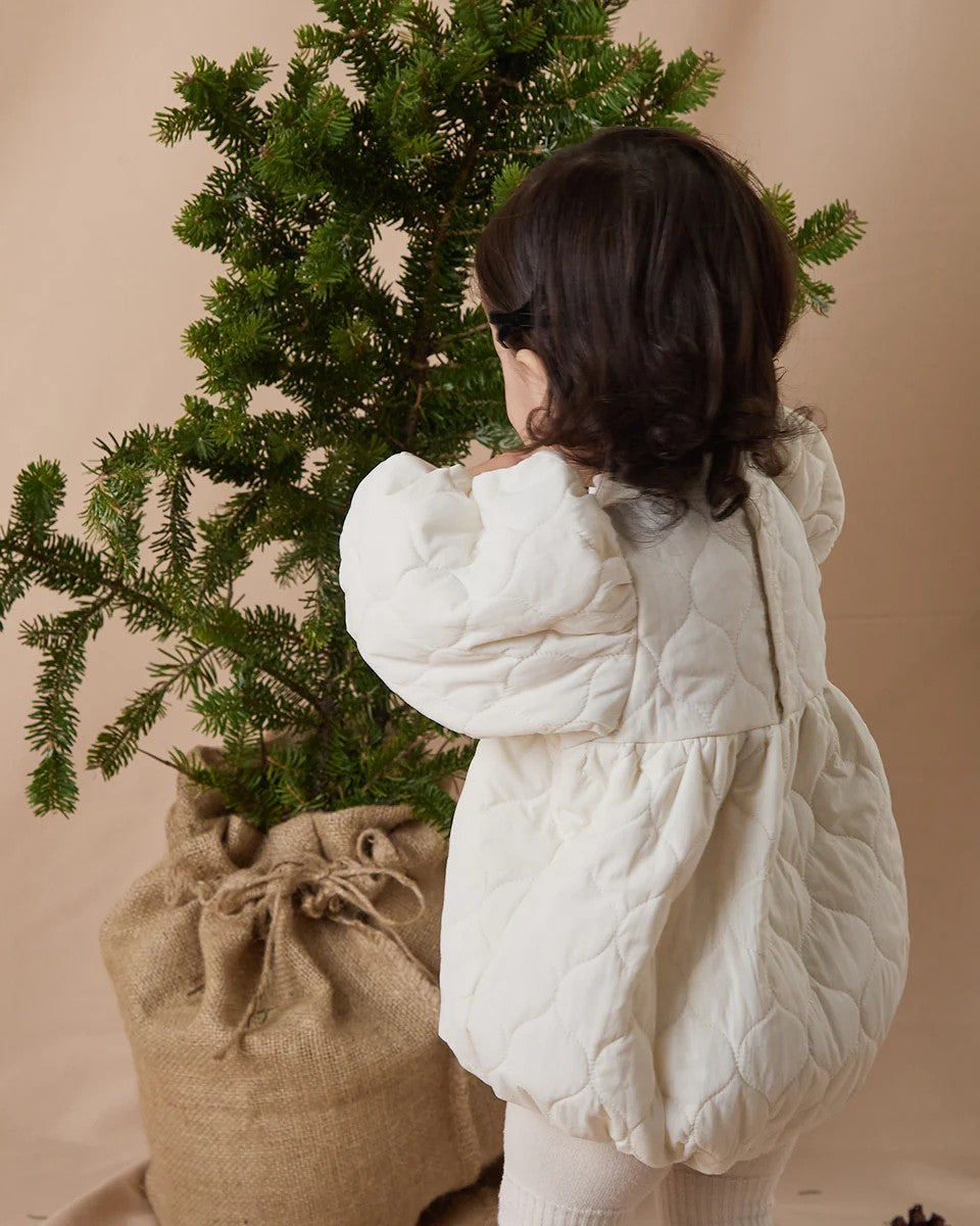 キルティングベビーロンパースriz