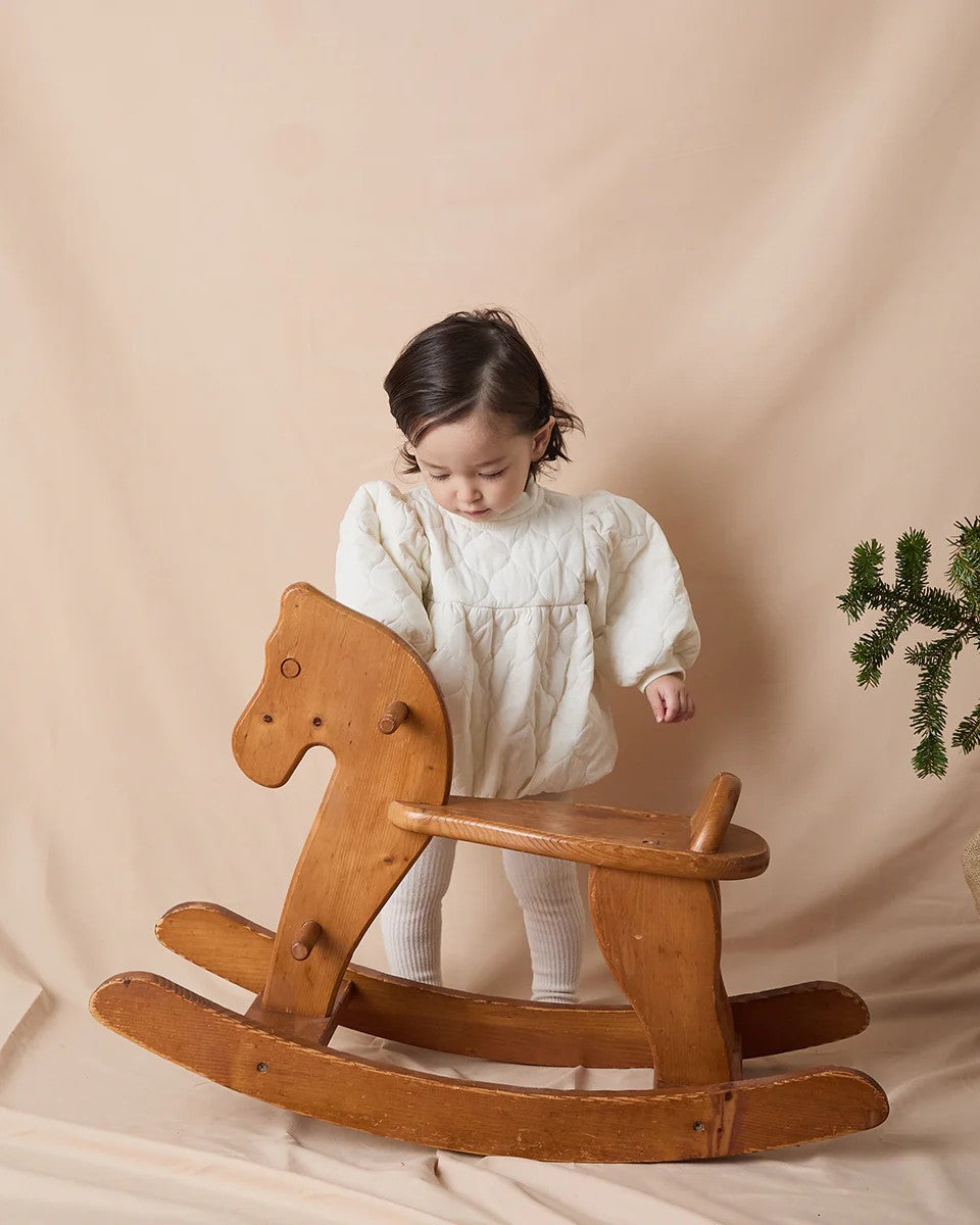 キルティングベビーロンパースriz