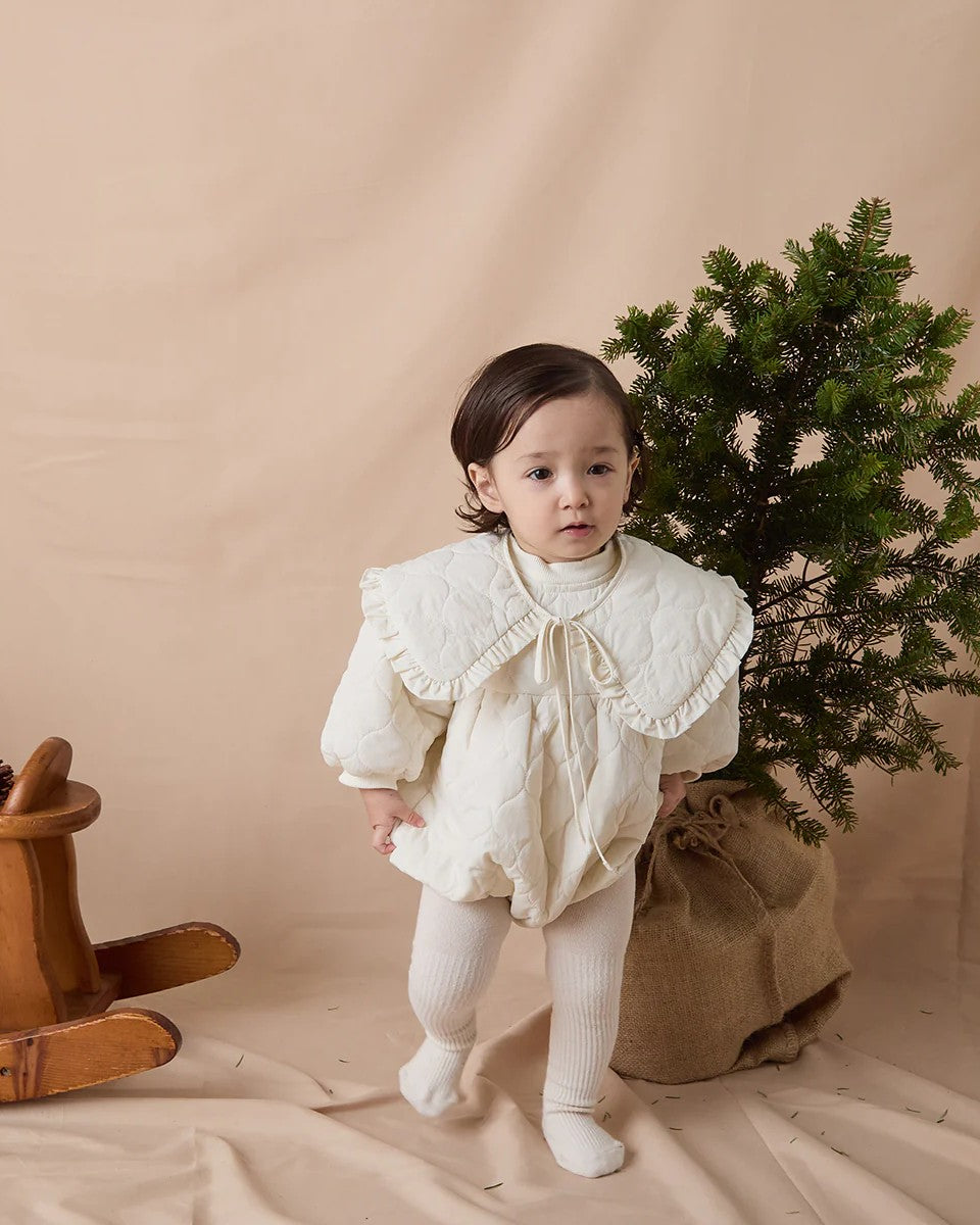 キルティングベビーロンパースriz