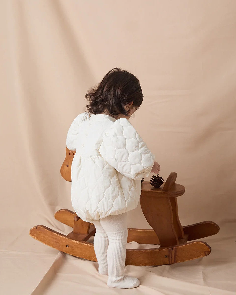 キルティングベビーロンパースriz