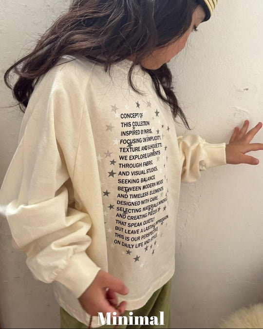 [MINIMAL]スターレタリングTシャツ