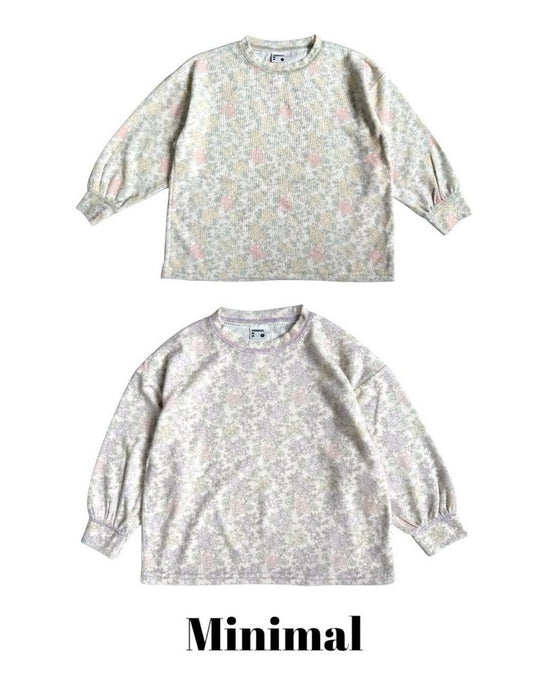 [MINIMAL]フラワーソフトTシャツ