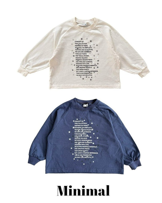 [MINIMAL]スターレタリングTシャツ