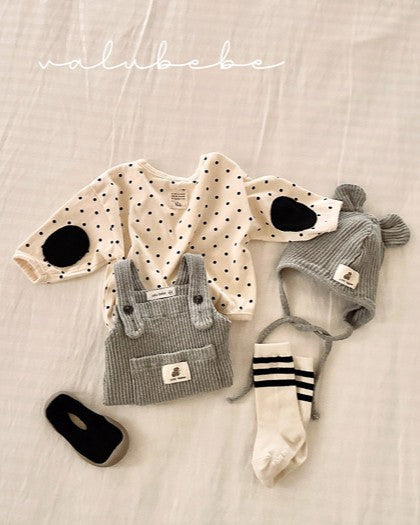 予約[valubebe]ワッフルサロペットスーツ