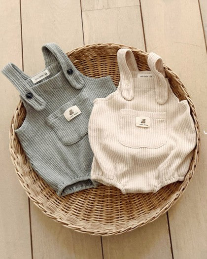 予約[valubebe]ワッフルサロペットスーツ