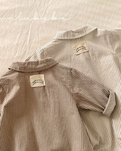 予約[valubebe]ストライプシャツスーツ