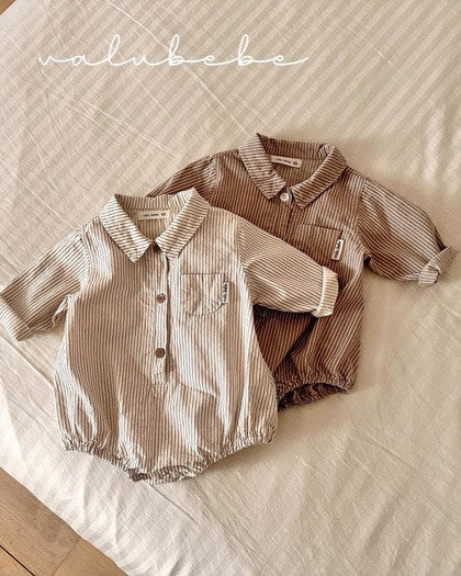 予約[valubebe]ストライプシャツスーツ