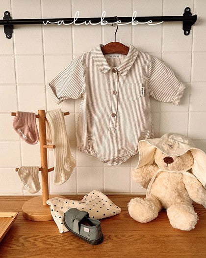 予約[valubebe]ストライプシャツスーツ