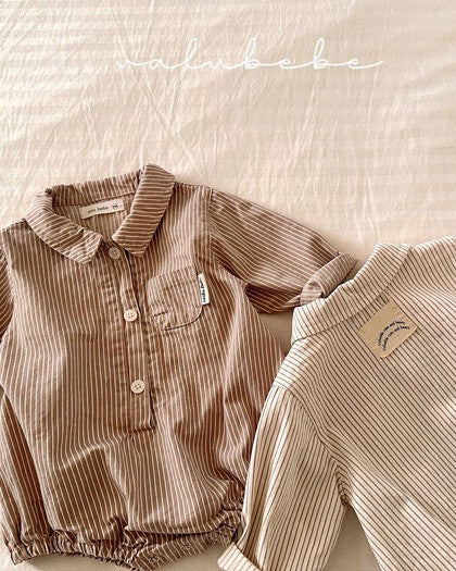 予約[valubebe]ストライプシャツスーツ