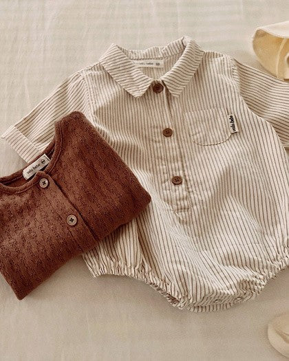 予約[valubebe]ストライプシャツスーツ