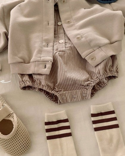 予約[valubebe]ストライプシャツスーツ