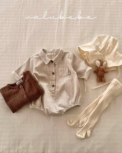 予約[valubebe]ストライプシャツスーツ