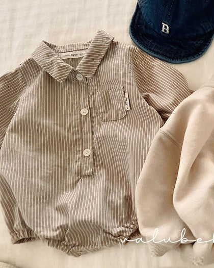 予約[valubebe]ストライプシャツスーツ