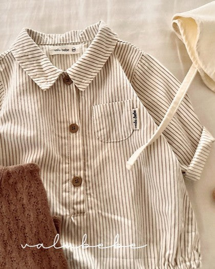 予約[valubebe]ストライプシャツスーツ