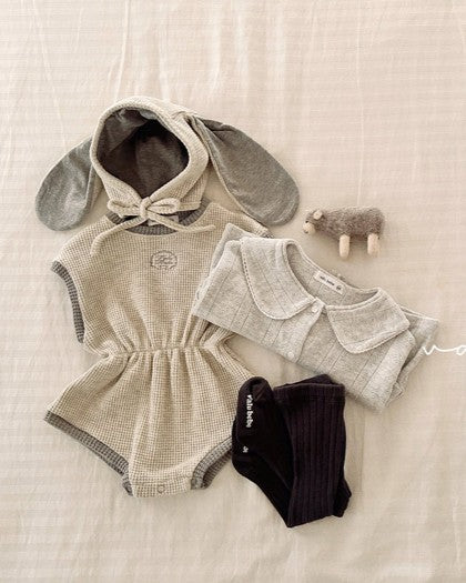 予約[valubebe]クロップド配色スーツ