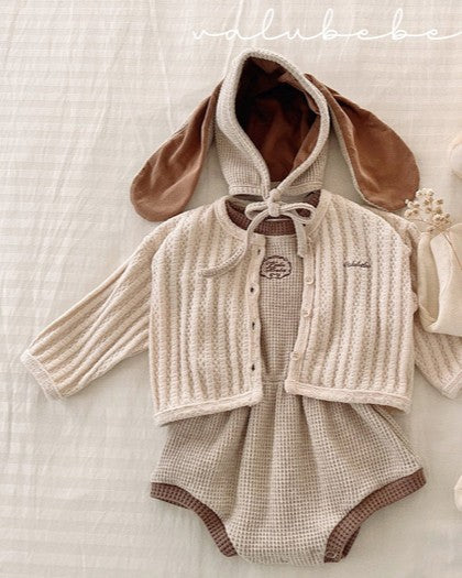 予約[valubebe]クロップド配色スーツ