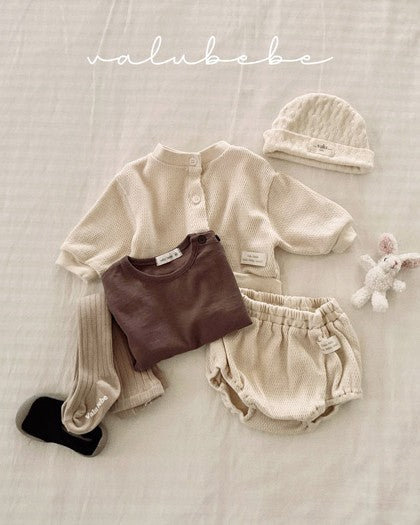 予約[valubebe]ワッフルカーディガン