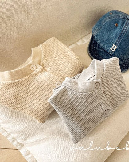 予約[valubebe]ワッフルカーディガン