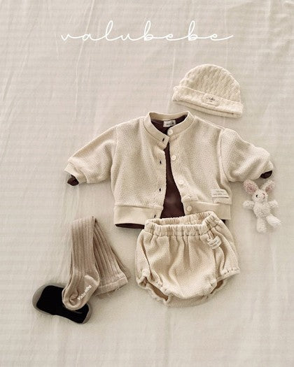 予約[valubebe]ワッフルカーディガン