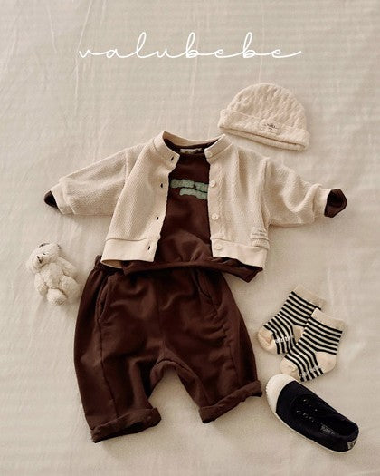 予約[valubebe]ワッフルカーディガン