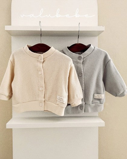 予約[valubebe]ワッフルカーディガン