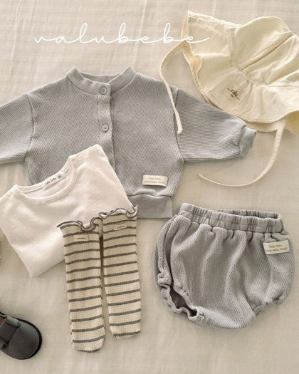 予約[valubebe]ワッフルカーディガン