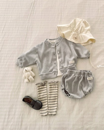 予約[valubebe]ワッフルカーディガン