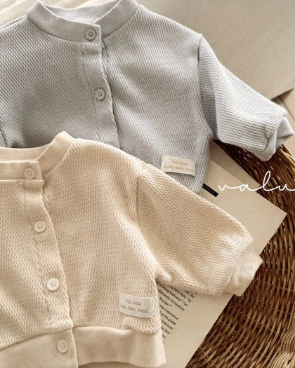 予約[valubebe]ワッフルカーディガン