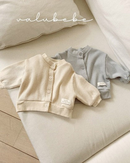 予約[valubebe]ワッフルカーディガン