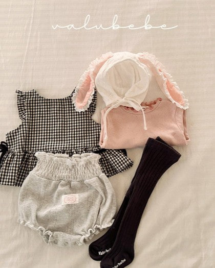 予約[valubebe]アイレットスモックブルマ