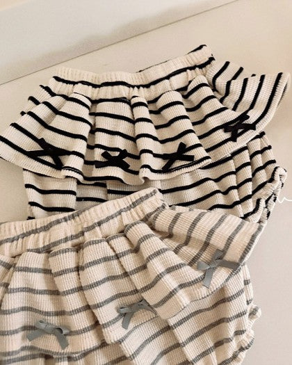 予約[valubebe]フリルストライプブルマ