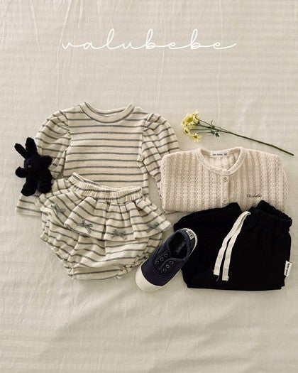 予約[valubebe]フリルストライプブルマ