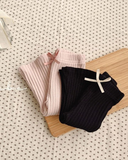 予約[valubebe]リブブーツカットパンツ