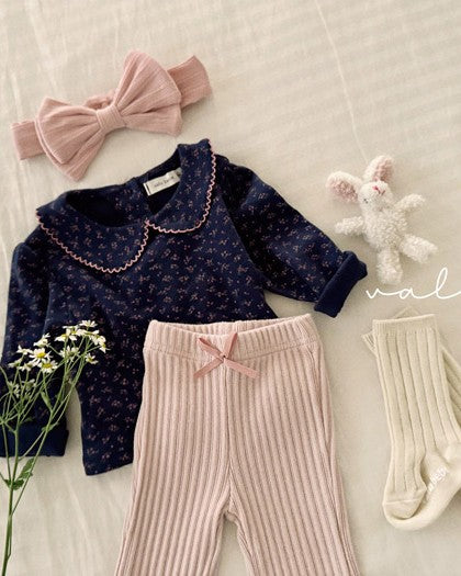 予約[valubebe]リブブーツカットパンツ