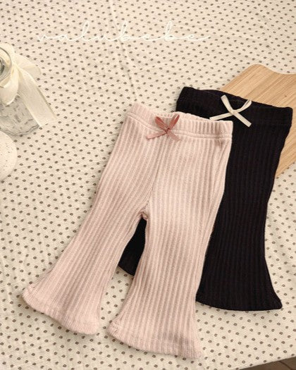 予約[valubebe]リブブーツカットパンツ