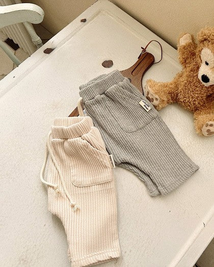 予約[valubebe]ワイドワッフルバギーパンツ