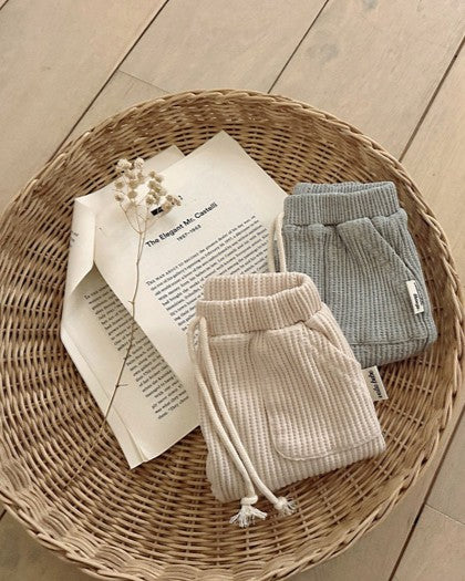 予約[valubebe]ワイドワッフルバギーパンツ