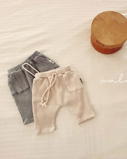 予約[valubebe]ワイドワッフルバギーパンツ