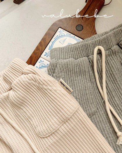 予約[valubebe]ワイドワッフルバギーパンツ