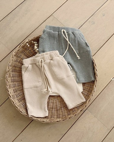 予約[valubebe]ワイドワッフルバギーパンツ