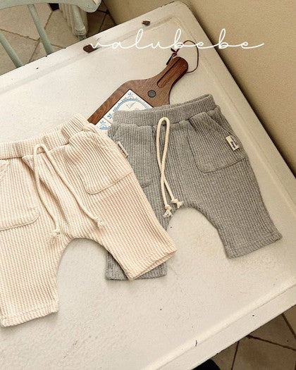 予約[valubebe]ワイドワッフルバギーパンツ