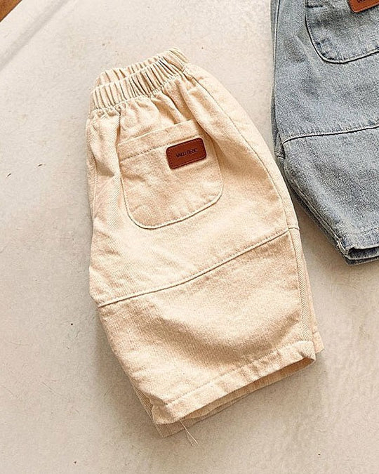 予約[valubebe]切替ワイドデニムパンツ